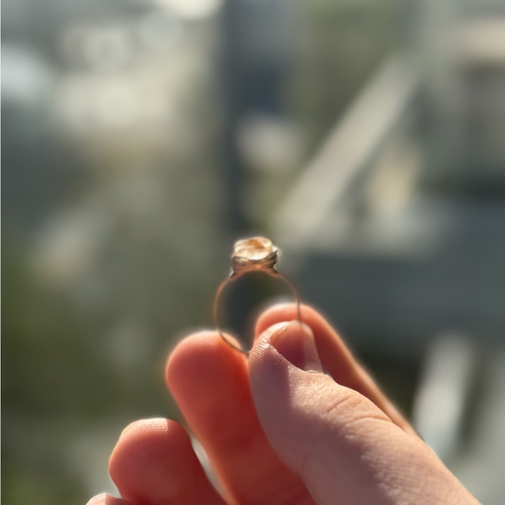 Rutilated quartz Gold-Filled Ring (size: 7) - Picture 4 of 7